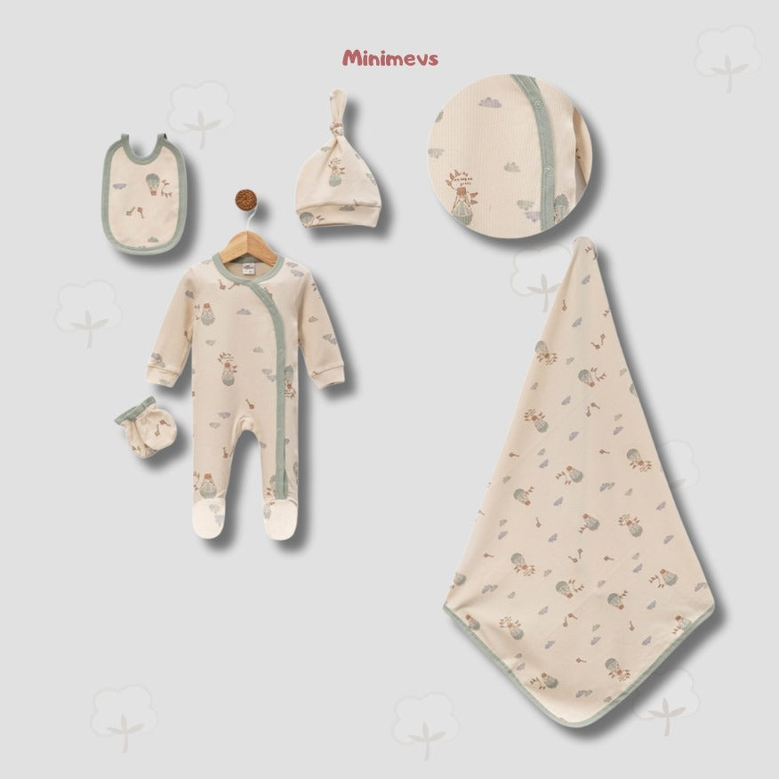 Paraşüt Desenli 5'li Tulum Seti