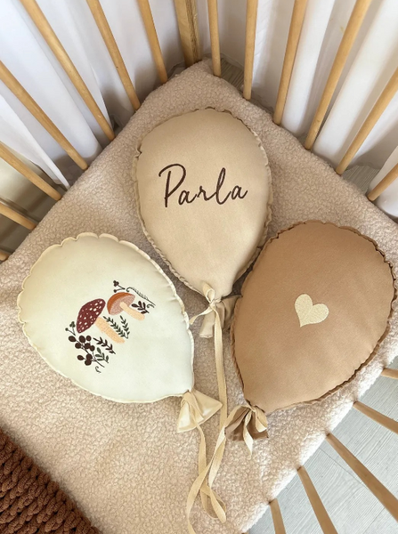 3' lü İsim Nakışlı Balon Yastık