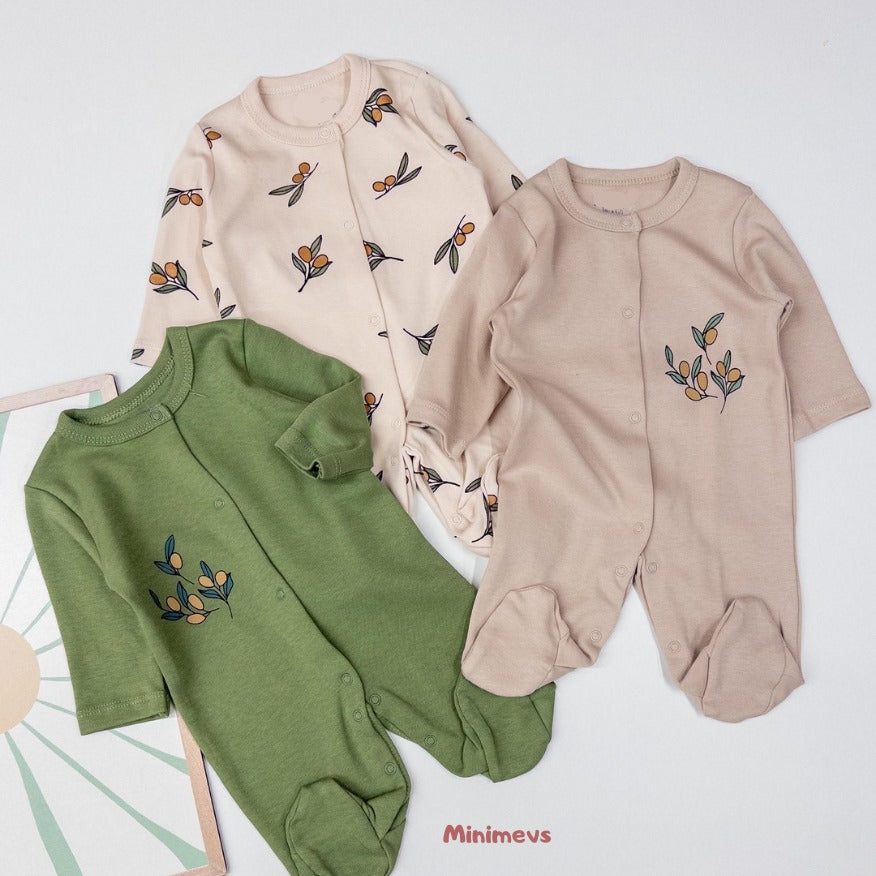 Zeytin Çiçeği Desenli Tulum