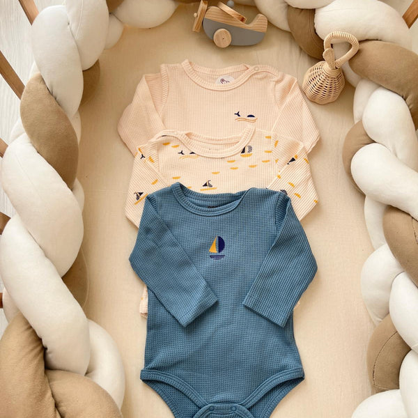 Yelken Desenli 3'lü Body