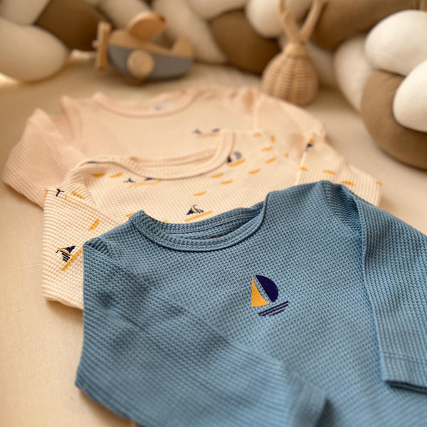 Yelken Desenli 3'lü Body