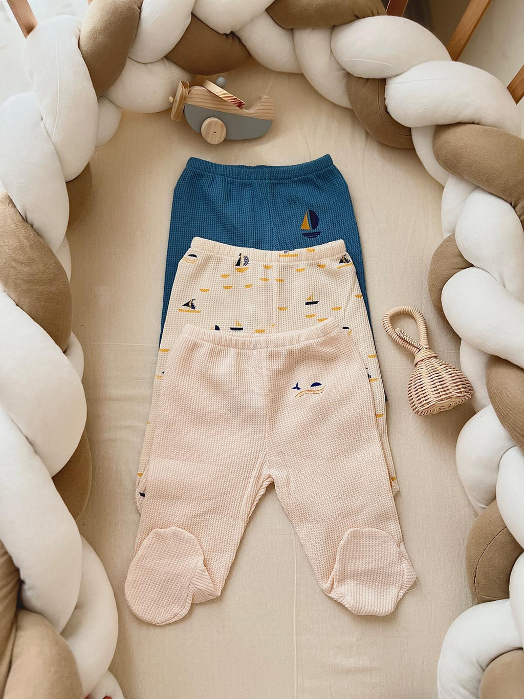 Yelken Desenli 3'lü Patikli Alt