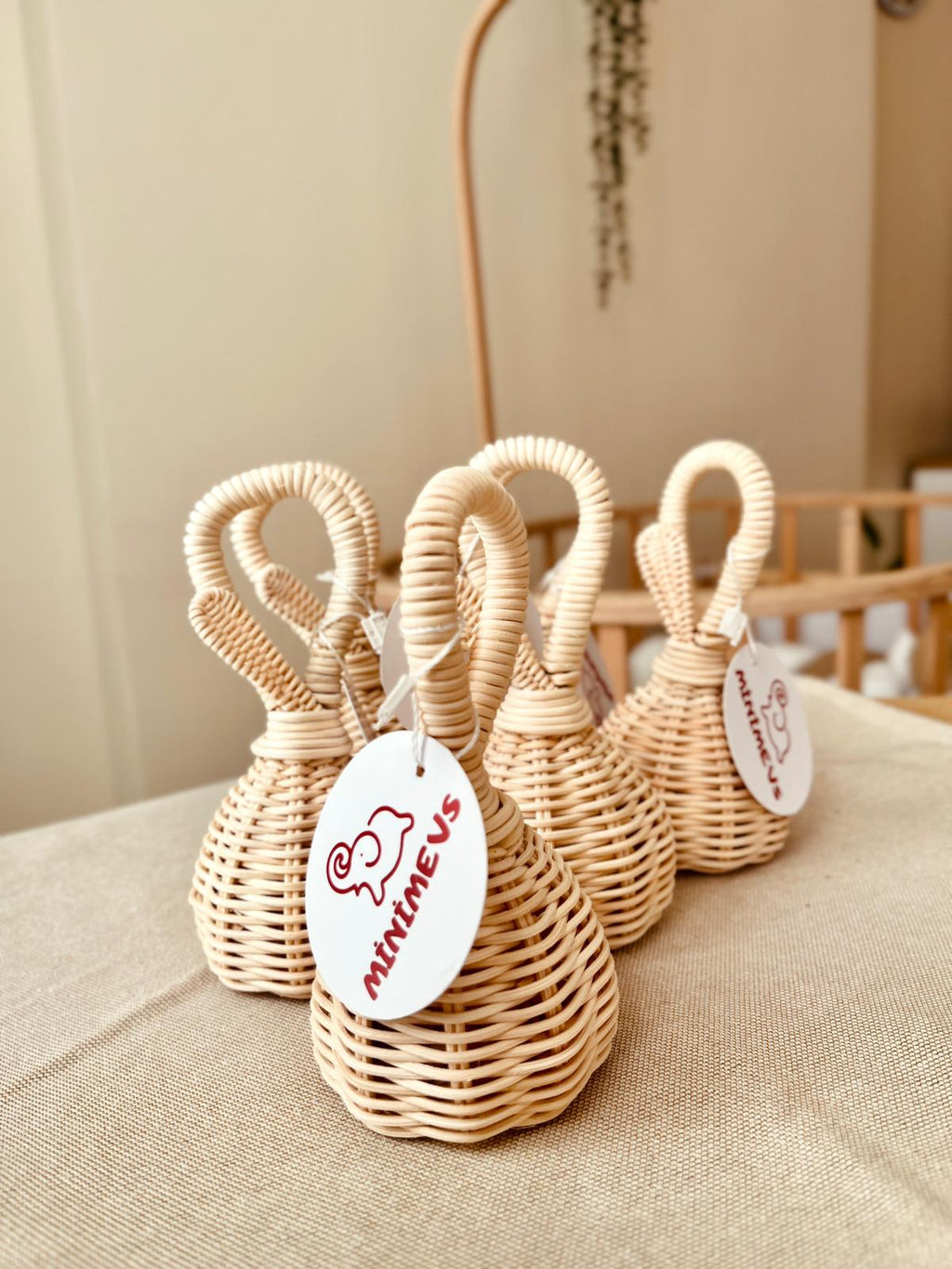 Doğal Rattan Bebek Çıngırağı