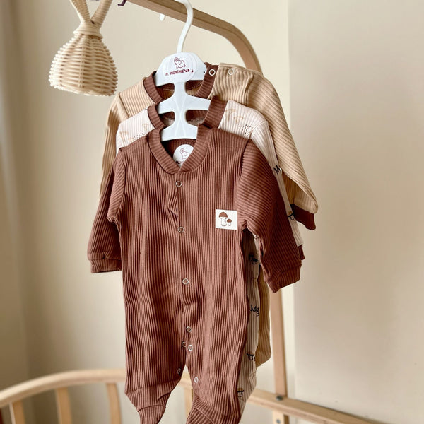 Mantar Nakışlı 3'lü Tulum Seti