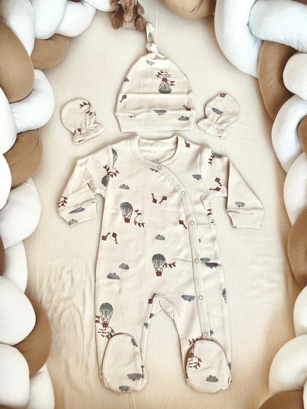 Paraşüt Desenli 5'li Tulum Seti