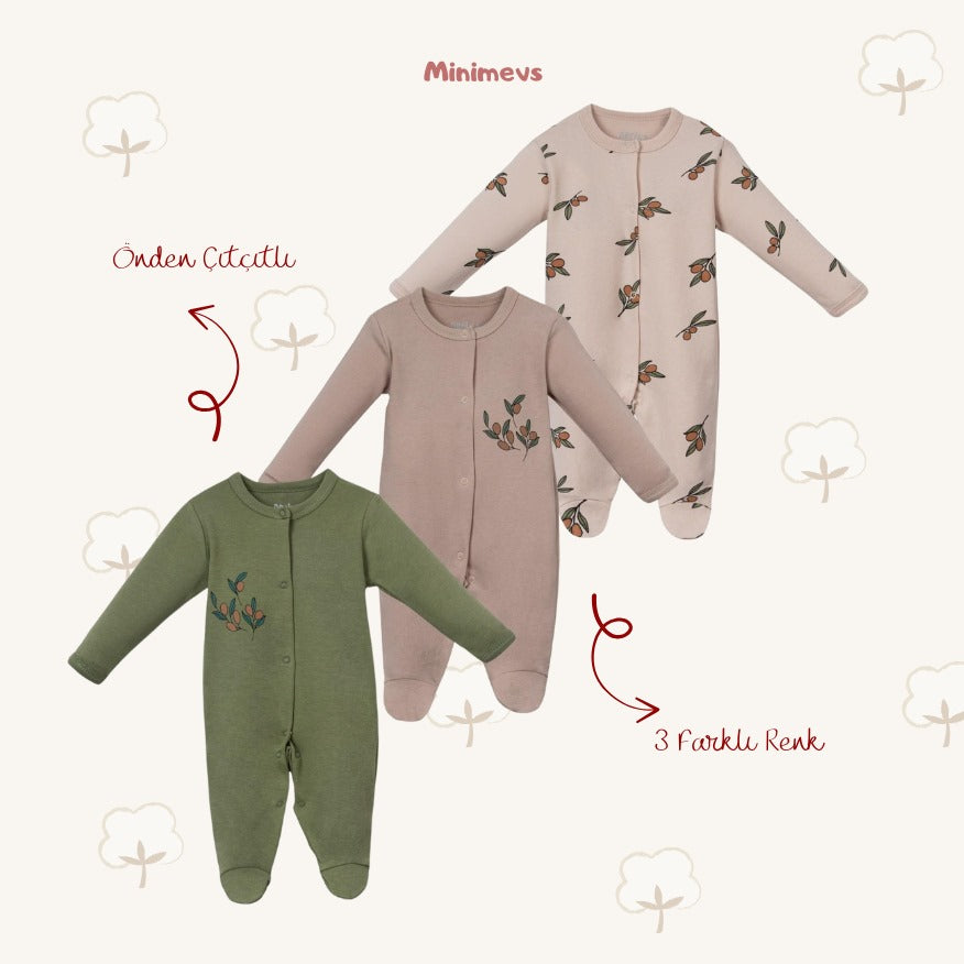 Zeytin Çiçeği Desenli Tulum