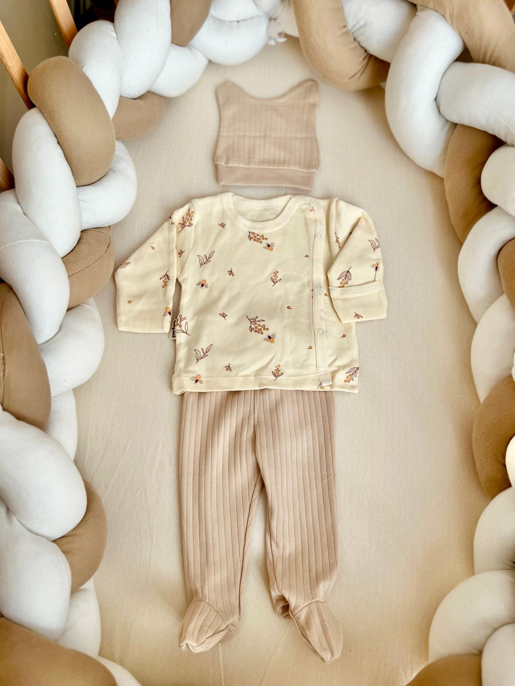 Arı Desenli 3'Lü Body Takım