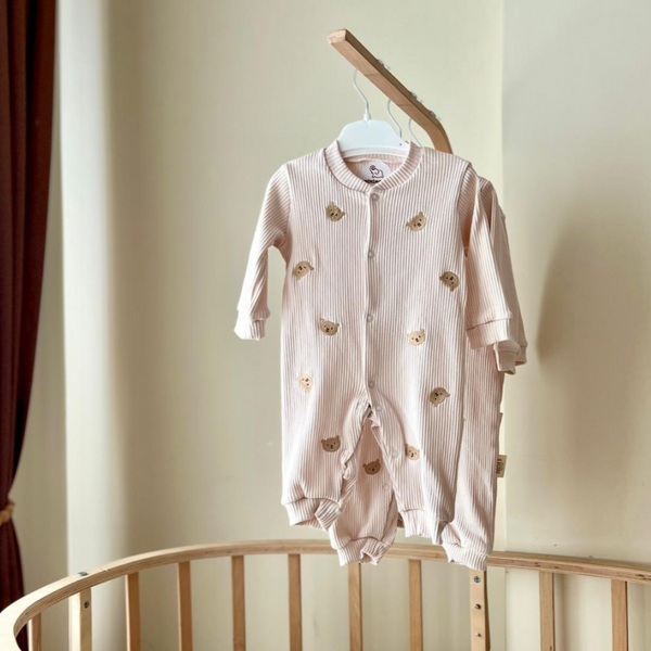 Minik Ayı Nakışlı Bebek Tulum