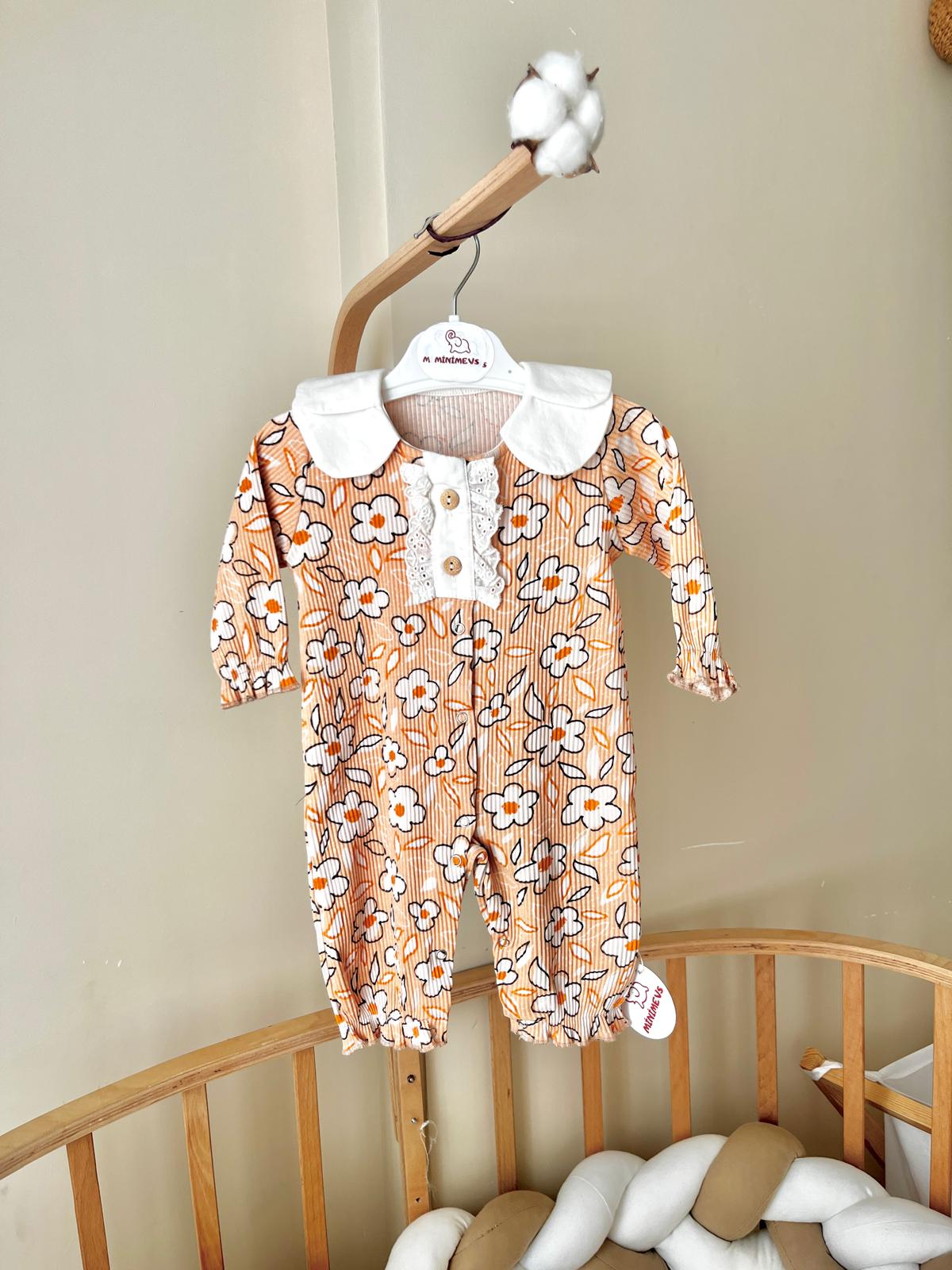 Fırfır Detaylı Eva Çiçekli Tulum