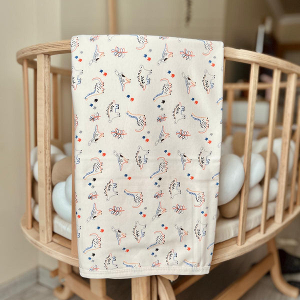 Dinozor Desenli Bebek Battaniyesi