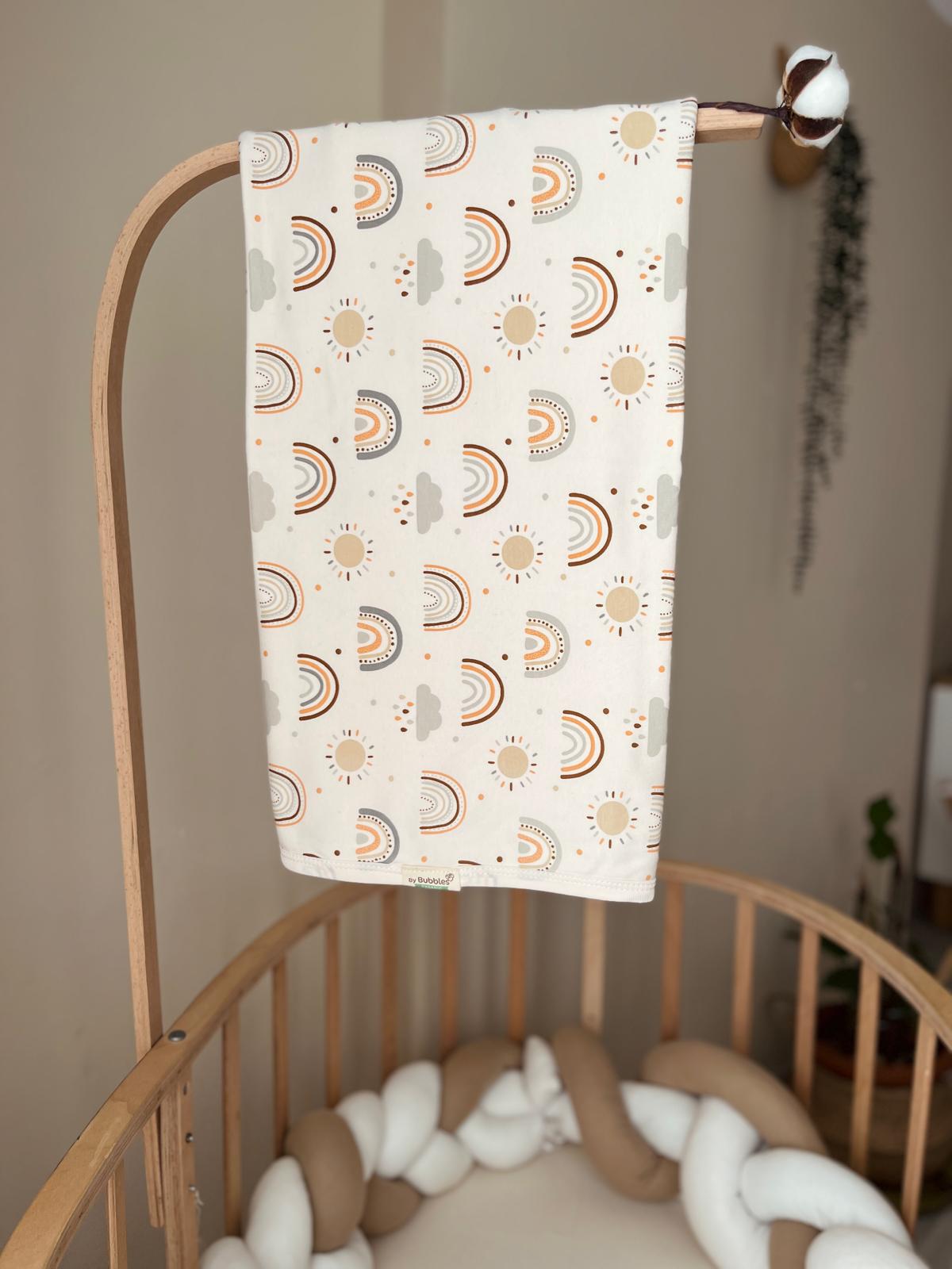 Gökkuşağı Desenli Bebek Battaniyesi