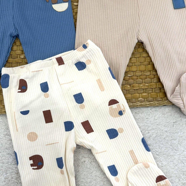 Fil Desenli 3'lü Patikli Alt